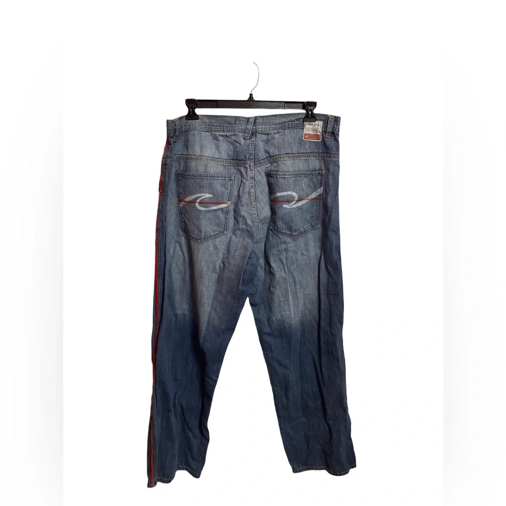 Pelle Pelle Jeans Mens 40x34 Vintage Y2K Baggy Hip Hop‎ Blue Denim